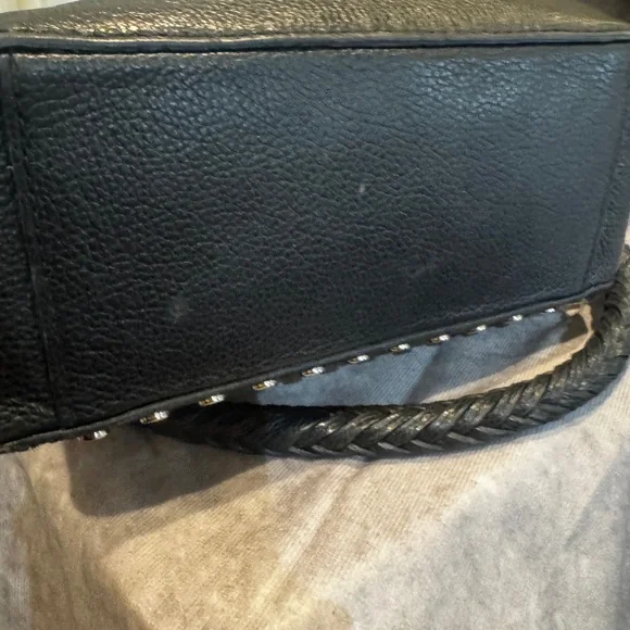 Brighton Pretty Tough Royce Black Leather‎ Studded Women's Bag